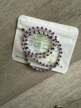 Beaded Purple Eyeglass Chain